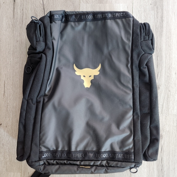 Under Armour Other - Under Armour UA Project Rock  Backpack Black Gold  1376459 002